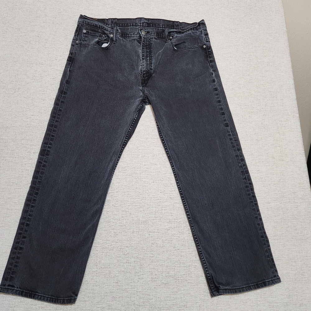 Levi's 569 Loose Straight Jeans Mens 40x30 Faded Black Denim Baggy Skater